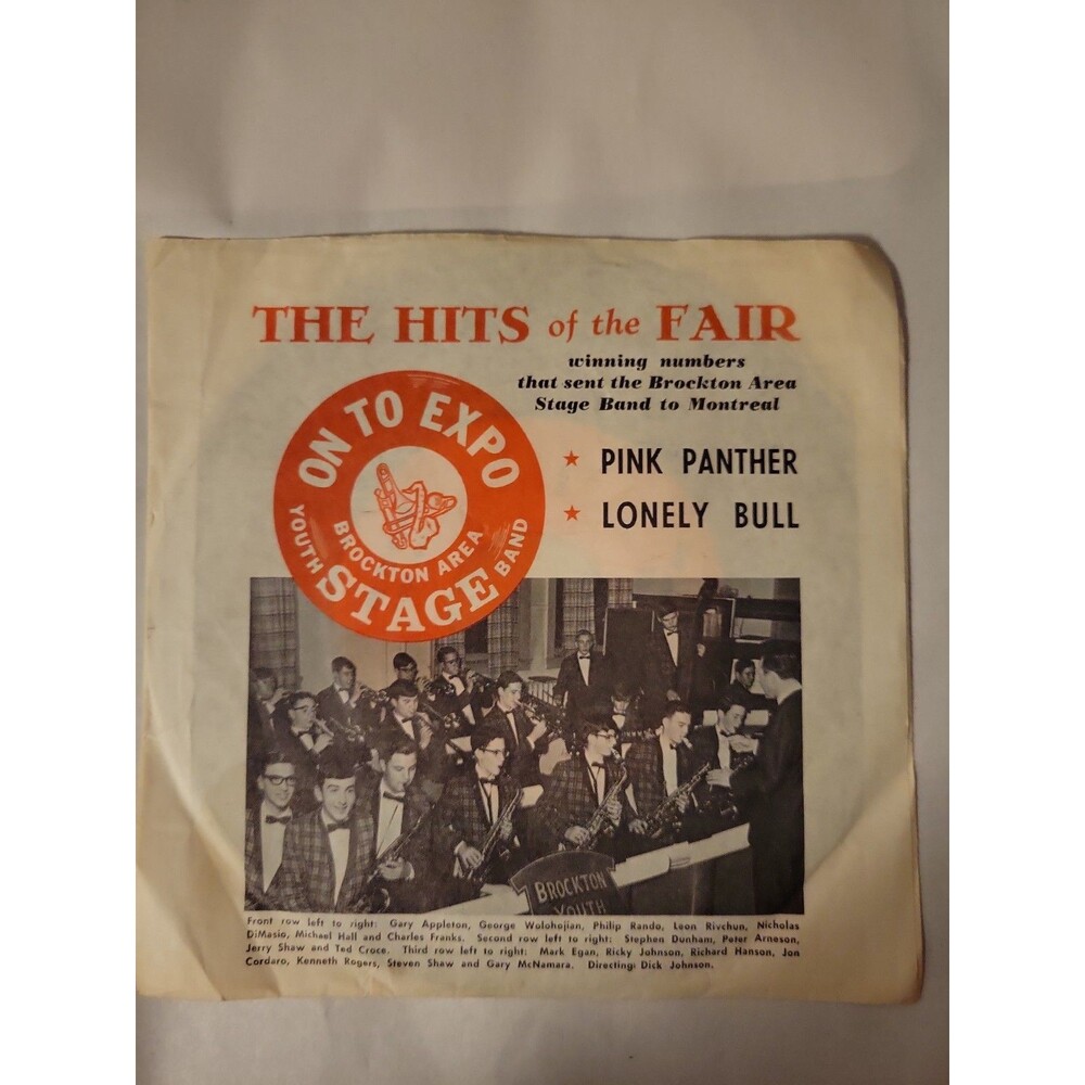 The Hits Of The Fair Brockton Area Stage Band Record Vtg Massachusetts Rare 1967